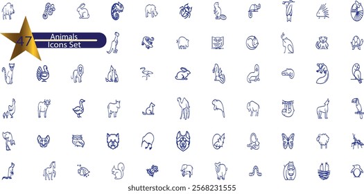 Veterinary, pet, vet, pet shop, dog care, training, cat, food line icons set collection.