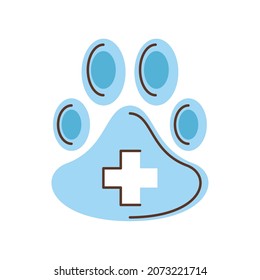 veterinary pets care flat icon