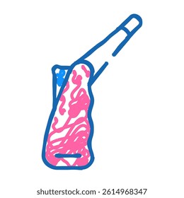 veterinary rectal thermometer doodle icon sketch vector. veterinary rectal thermometer sign. isolated symbol illustration
