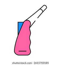 veterinary rectal thermometer line icon vector. veterinary rectal thermometer sign. isolated symbol illustration