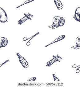 Veterinary seamless pattern