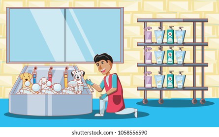 veterinary service set icons