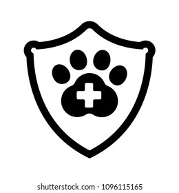 veterinary Shield, dog track,dog icon, vector illustration of Eps10