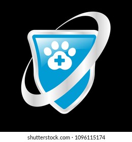 veterinary Shield, dog track,dog icon, vector illustration of Eps10