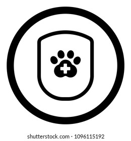 veterinary Shield, dog track,dog icon, vector illustration of Eps10