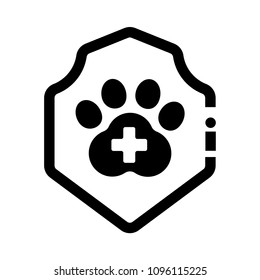 veterinary Shield, dog track,dog icon, vector illustration of Eps10