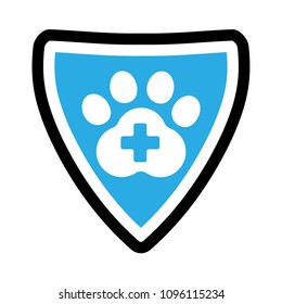 veterinary Shield, dog track,dog icon, vector illustration of Eps10