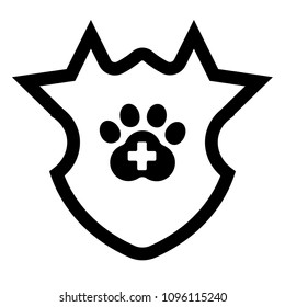 veterinary Shield, dog track,dog icon, vector illustration of Eps10