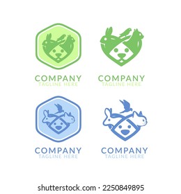 Veterinary simple logo vector for petcare, animal clinic