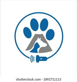 veterinary specialty imaging logo template, vector art.