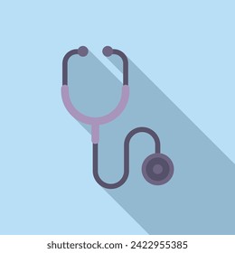 Veterinary stethoscope icon flat vector. Care animal service. Medical bundle