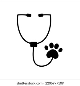 veterinary stethoscope icon vector illustration