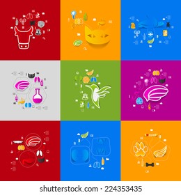 Veterinary sticker infographic