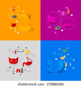 Veterinary sticker infographic