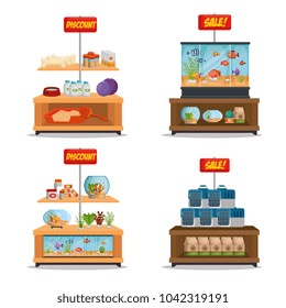 veterinary store shelvings set