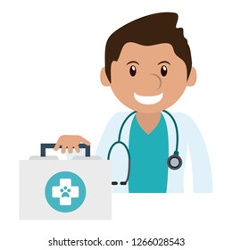 Veterinary with suitcase