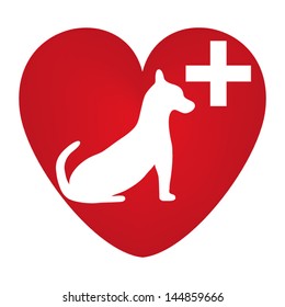 veterinary symbol dog. vector