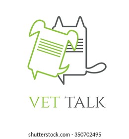 veterinary talk vector design template