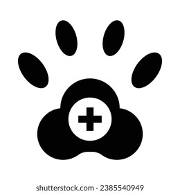 Veterinary Vector Glyph Icon For Personal And Commercial Use.
