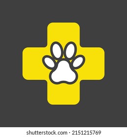 Veterinary vector glyph icon. Pet animal sign. Graph symbol for pet and veterinary web site and apps design, logo, app, UI