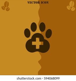 Veterinary vector  icon Coffee symbol background.