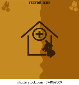 Veterinary vector  icon Coffee symbol background.