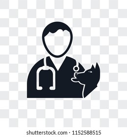 Veterinary vector icon isolated on transparent background, Veterinary logo concept
