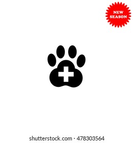 Veterinary vector icon isolated on white background.