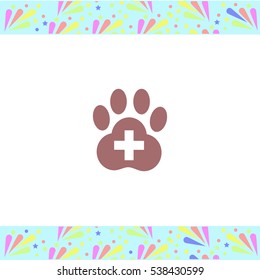 Veterinary vector icon on white background. Isolated illustration. Business picture.