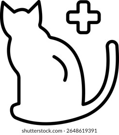 Línea de Vector veterinario Diseño de iconos