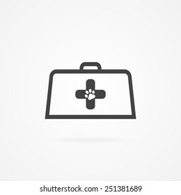 Veterinian bag icon.