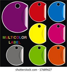 vetor color round label