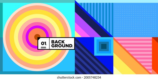 Vetor Colorful geometric ethnic pattern background