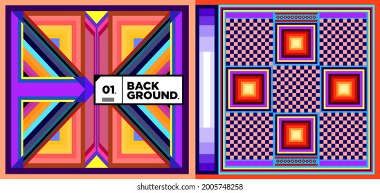 Vetor Colorful geometric ethnic pattern background