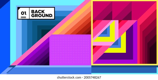 Vetor Colorful geometric ethnic pattern background