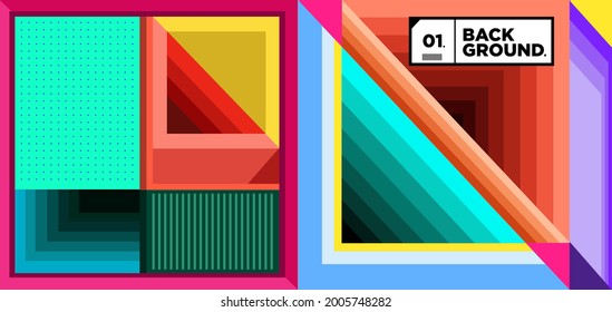 Vetor Colorful geometric ethnic pattern background