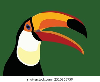 Vetor de um tucano. Feito no adobe illustrator.