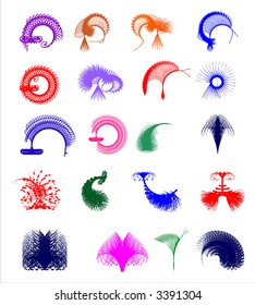 vetor decorative ornament element set