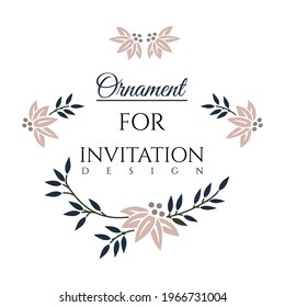 vetor design wedding invitation ornament