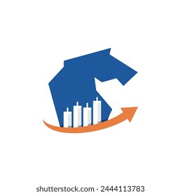 Vetor Horse Finance logo design icon element vector 