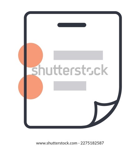 Vetor  icon file list infomation