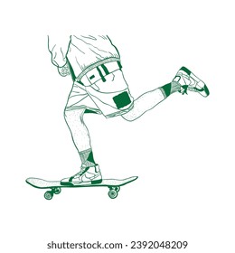 Vetor Ilustration Boy with skateboard.eps