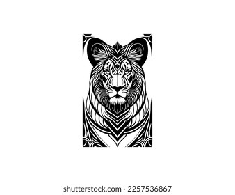 vetor lion head isolated on white 