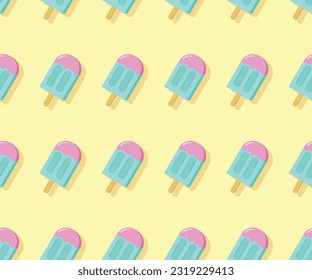 Vetor pastel tone ice cream seamless pattern