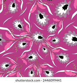 Vetor seamless floral colorful pattern on a white background