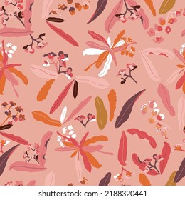 vetor seamless pattern with leaves featuring a autumnal vibe