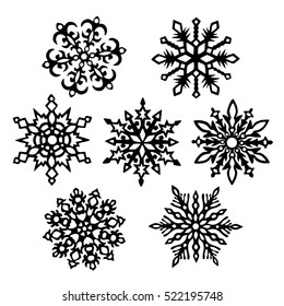 Vetor snowflakes set