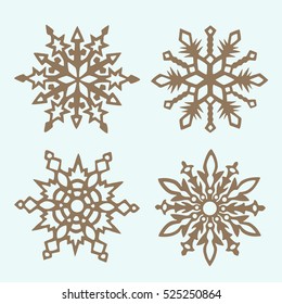 Vetor snowflakes set
