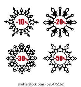 Vetor snowflakes set