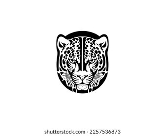 vetor tiger head isolated on white